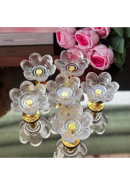 Papatya Kahve Yanı Lokumluk 6’lı – Altın Ayaklı Şık Sunum Seti modelleri