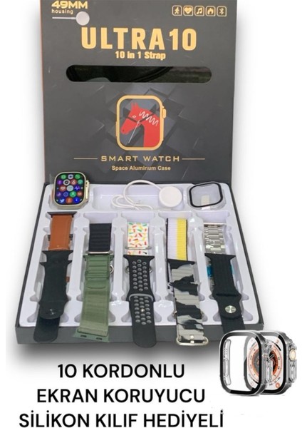 çok fonksiyonlu akıllı saat 8 ultra 49mm, spor, takvim, , kordonlu