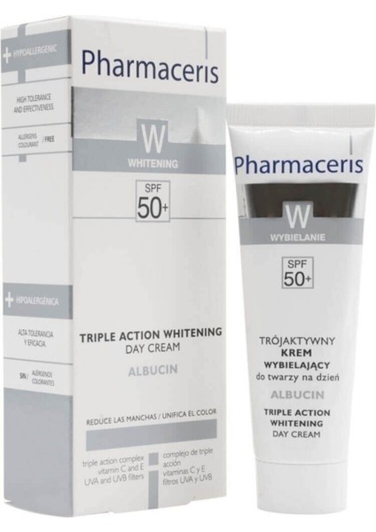 Yeni Seri W Albucin Üçlü Etkili Beyazlatıcı Mela-Protect Gündüz Kremi SPF50 30 ml PSSNSS34 modelleri