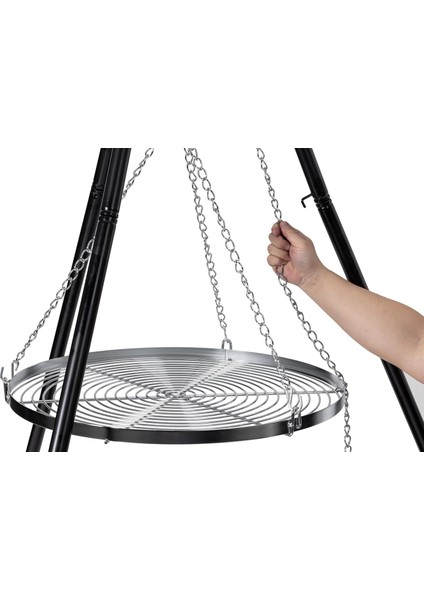 Ateş Çukurlu Mangal Tripod Izgara Ayarlanabilir Zincirli Mangal fiyatları