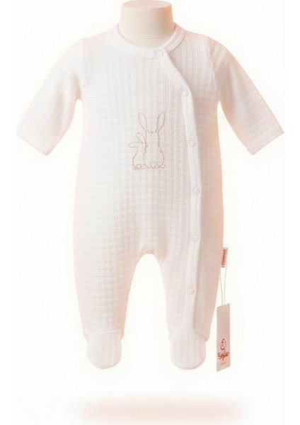 Unisex Model %100 Pamuklu Organik Kumaş Prematüre Bebek Tulumu