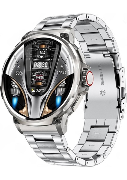 Amoled Ekran Metal Kordon Akıllı Saat, 710MAH Batarya, Su Geçirmez, Android & Ios