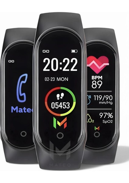 Renkli Ekranlı Çok Fonksiyonlu Akıllı Bileklik Bluetooth Uyumlu