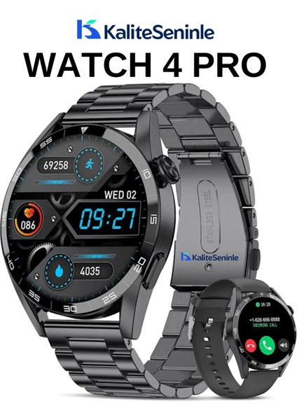 Çok Fonksiyonlu Akıllı Saat, Bluetooth ve Sesli Görüşmeli, Uyumlu Tasarım