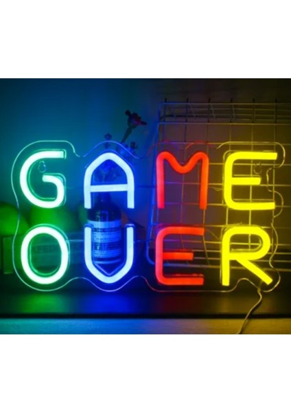 GAME OVER Yazılı Neon Led