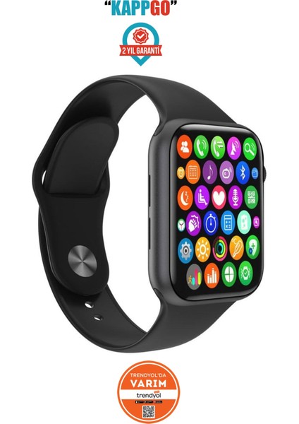 Suya ve Toza Dayanıklı Akıllı Saat, Nabız ve Ekg Ölçer, Aktif Yan Tuşlu