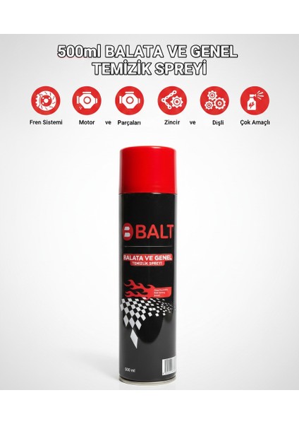 500 ml Çok Amaçlı Balata Spreyi ve Genel Temizleyici - Hızlı Kuruyan Yağ Sökücü ve Kir Temizleyici Sprey fırsatları