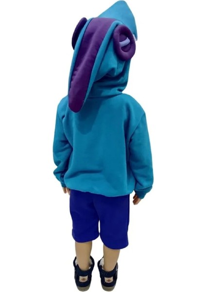 Kapüşonlu Mavi Cosplay Leon Shark Kostümü modelleri