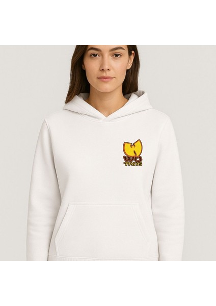 Wutanc Baskılı Unisex 3 Iplik Polarlı Oversize Sonbahar/kış Kapüşonlu Kanguru Cepli Sweatshirt