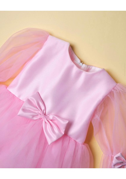 Kız Çocuk Özel Tasarım Tütü Detaylı Fiyonklu Özel Gün Elbisesi fiyatları