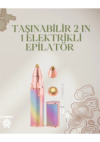 Mini Elektrikli Epilatör Cihazı – USB Şarjlı, Acısız Yüz ve Kaş Bakım Aleti