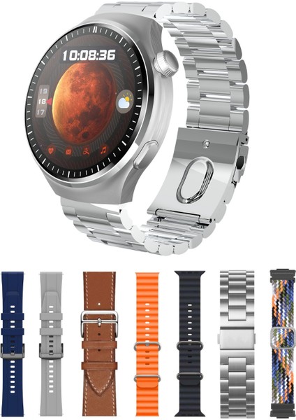 Çoklu Kordonlu Akıllı Saat Seti, Android ve Ios Uyumlu, 4 Pro Model