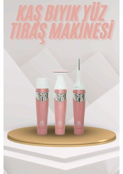 Yüz Kaş ve Tüm Vücut Epilasyon Aleti 3 Başlıklı Hassas Ciltlere Uygun Epilatör