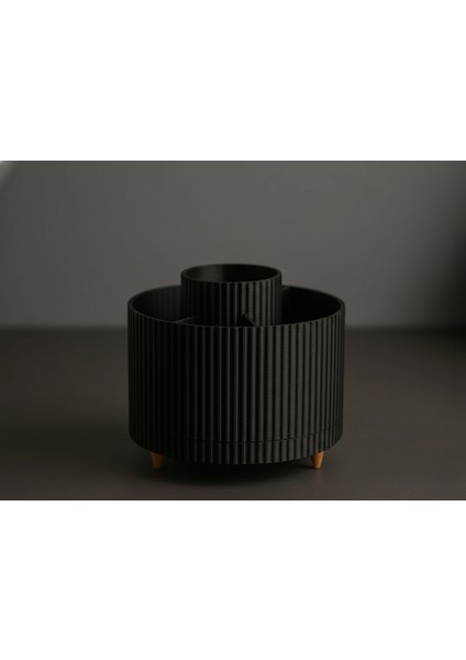 Nova Serisi Organik Formlu Premium Makyaj ve Kozmetik Organizeri – Doğal Doku, Modern Tasarım (14X14 Cm) fiyatları