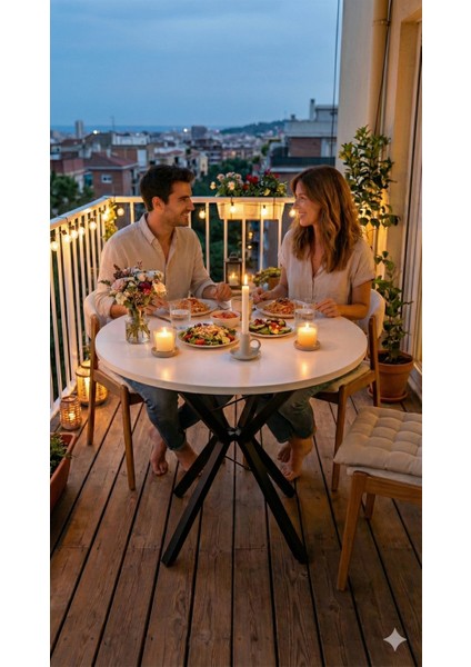 70 cm Siyah Metal Ayak 2-3 Kişilik Yuvarlak Masa Mutfak Masası Balkon Masası Kafe Masası Ofis Masası modelleri