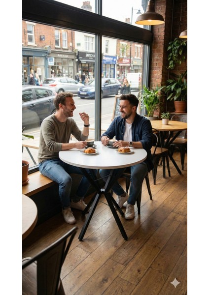 70 cm Siyah Metal Ayak 2-3 Kişilik Yuvarlak Masa Mutfak Masası Balkon Masası Kafe Masası Ofis Masası fırsatları