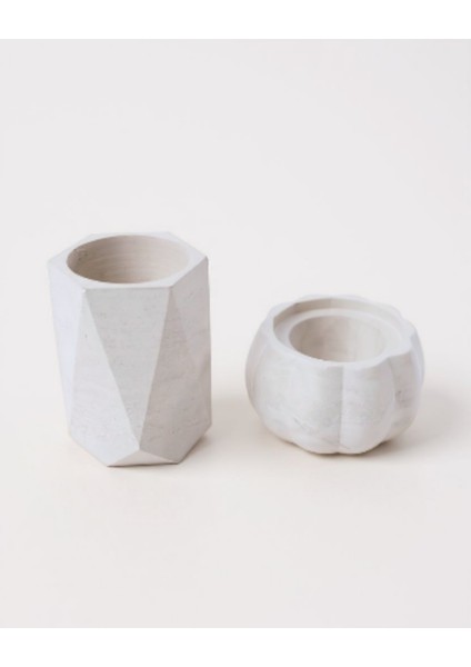 Ev Dekorasyon Seti 3\'lü | Vazo & Saksı & Mumluk | Premium Masa Üstü Organizer