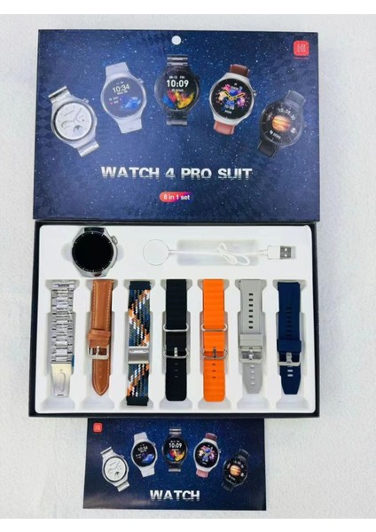 Yuvarlak Ekranlı Akıllı Saat 7 Kordonlu Redmi 10 Uyumlu Watch 4 Pro Suit