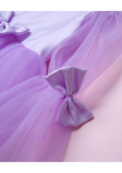 Kız Çocuk Özel Tasarım Tütü Detaylı Fiyonklu Özel Gün Elbisesi fiyatları