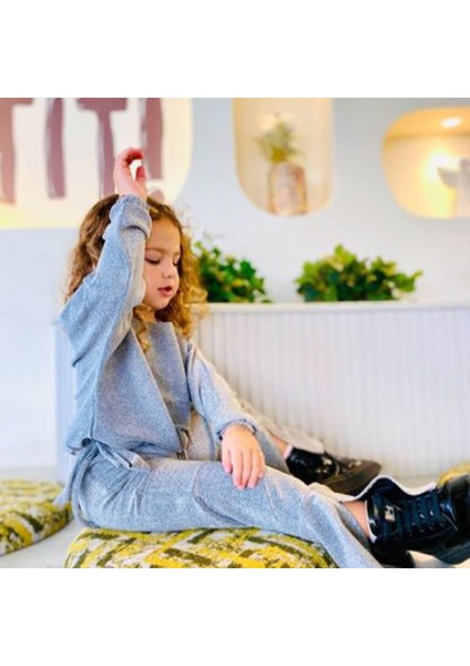 Kız Çocuk Ispanyol Paça Özel Gün Alt - Üst Takım Simli modelleri