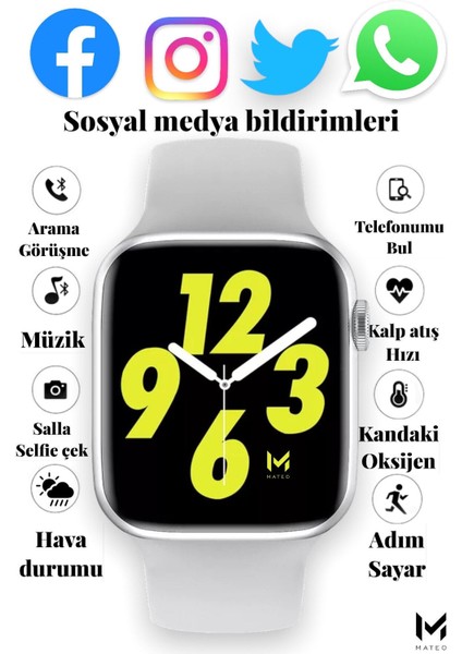 Çift Tuş Akıllı Saat, Nabız ve Tansiyon Ölçer, Ios ve Android Uyumlu fiyatları
