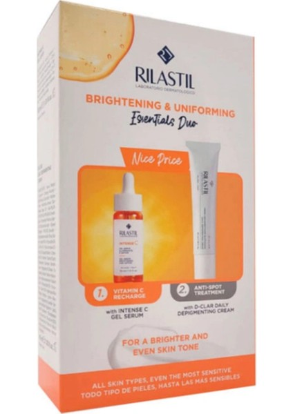 Intense Aydınlatıcı Vitamin C Jel Serum 30 ml & D-Clar Leke Açıcı Krem 40 ml Leke Bakım Seti fiyatları