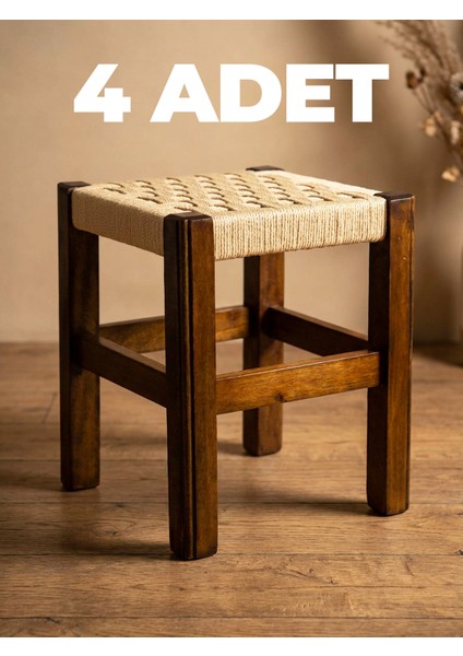 Örmeli Hasır Tabure ve Masa Takımı | 1 Masa - 4 Tabure modelleri