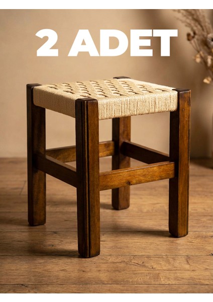 Örmeli Hasır Tabure ve Masa Takımı | 1 Masa - 2 Tabure modelleri