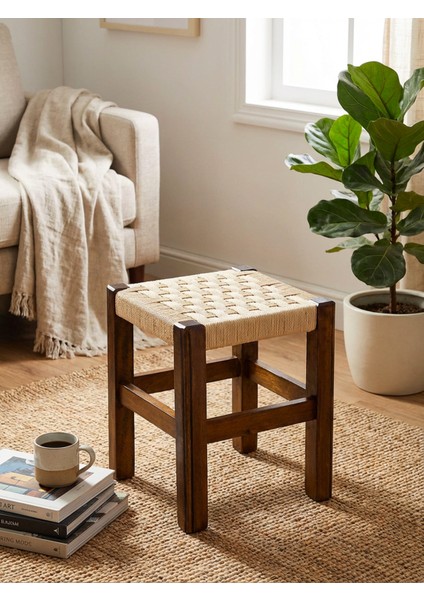 Örmeli Hasır Tabure ve Masa Takımı | 1 Masa - 2 Tabure indirimleri