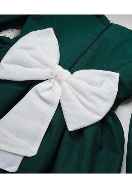 Kız Çocuk Özel Tasarım Nakış Işleme Yaka Detaylı Elbise modelleri