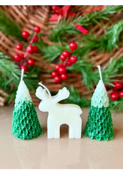 Setli Yılbaşına Özel Mum 3 Adet