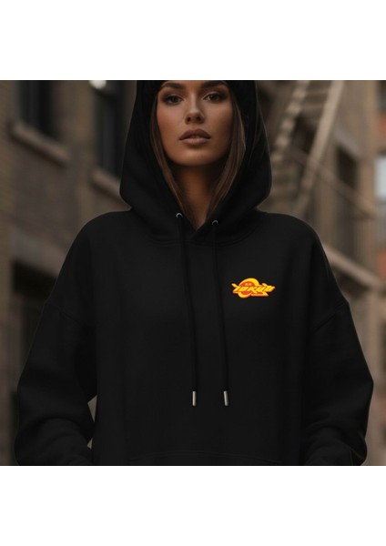 Unisex Beyaz Oversize Kapüşonlu Sweatshirt Tasarım Tokyoo