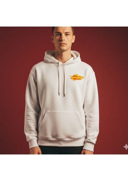 Unisex Beyaz Oversize Kapüşonlu Sweatshirt Tasarım Tokyoo fırsatları