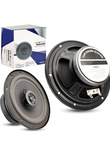 Oto Hoparlör 16CM 250W Tweeterli 1 Adet PLX-14691