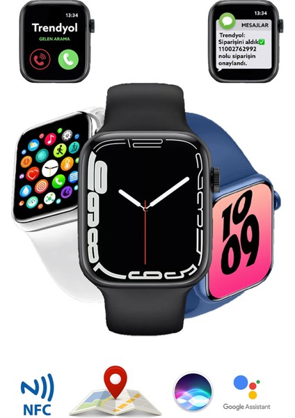 Yeni Nesil Akıllı Saat, Bluetooth Çağrı, Konum Takip, Siri ve Nfc Özelliği