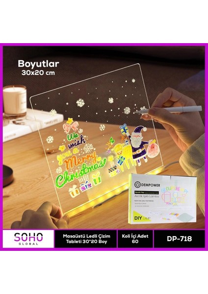 Ledli Çizim Tableti 20*30 Boy