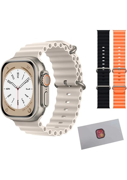 Ultra Akıllı Saat, 2.02" Ekran, Gps, 3 Kordon Hediye, Hd Görüntü