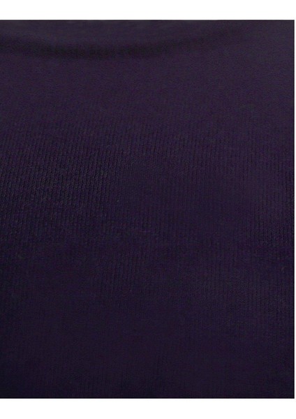 Mor Bisiklet Yaka Triko Kazak