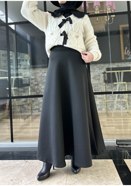 Scuba Uzun Kloş Etek Puf Scuba Kloş Etek Uzun Scuba Etek Tesettür Scuba Etek fiyatları