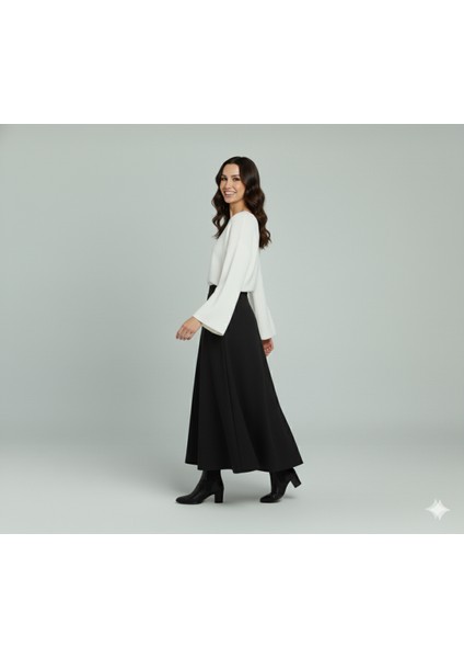 Scuba Uzun Kloş Etek Puf Scuba Kloş Etek Uzun Scuba Etek Tesettür Scuba Etek indirimleri
