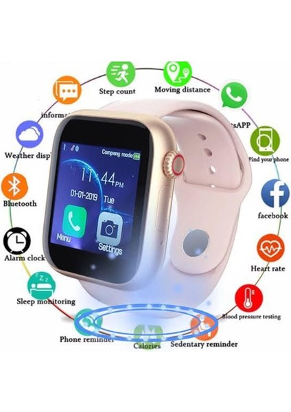 Z6 Plus Kameralı Sim Kartlı Bluetooth Akıllı Saat Gold Renk