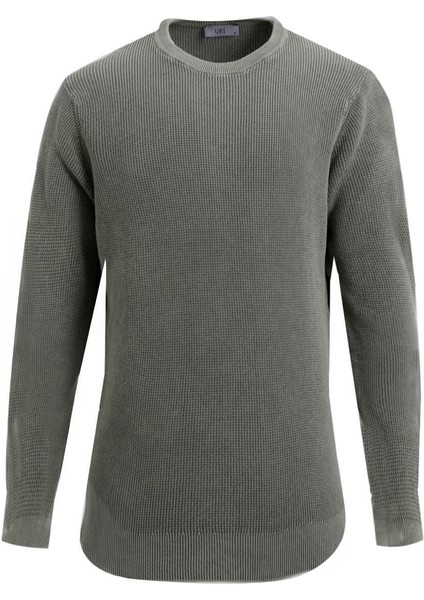 Haki Bisiklet Yaka Triko Kazak modelleri