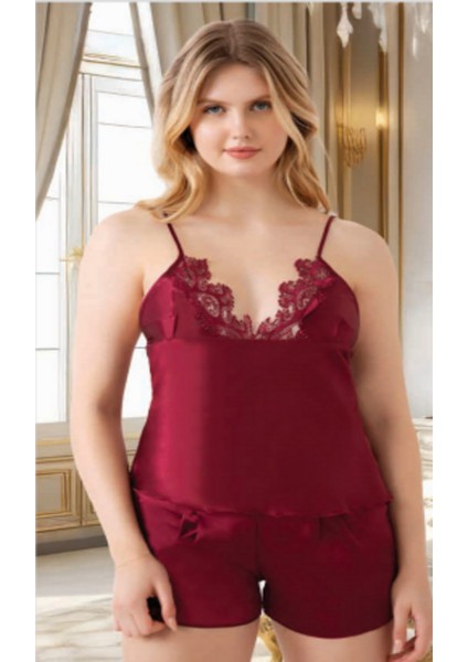 Missayza 4030 Ipek Saten 6'lı Kısa Gecelik ve Sabahlıktk modelleri