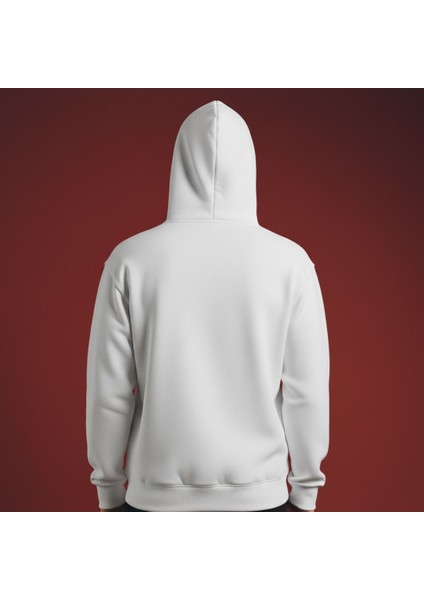 Unisex Beyaz Oversize Kapüşonlu Sweatshirt Tasarım Şovalye fiyatları