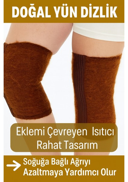 Doğal Yün Dizlik – Eklem Isıtıcı, Ağrı Azaltıcı & Rahat Kullanım –unisex – Yumuşak, Esnek ve Nefes Alan Yapı