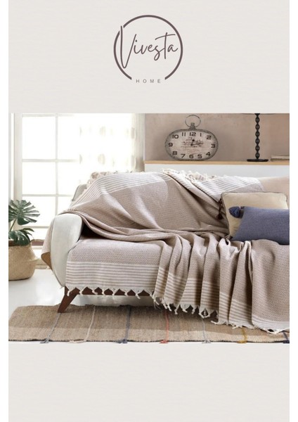 Kanepe & Koltuk Örtüsü 180×210 cm – %100 Pamuk, Yumuşak Dokulu, Yıkanabilir