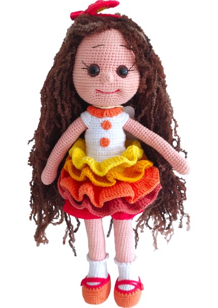 El Yapımı Gökkuşağı Etekli Kiraz Kız