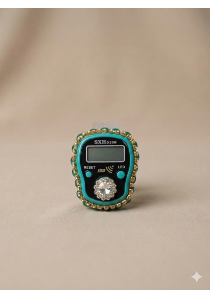 Hediyelik (Mevlid Çeyizlik Hac Umre) Sesli LED Işıklı Kutulu Taşlı Süslü Zikirmatik - 20 Adet