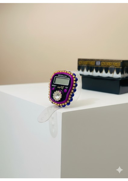 Hediyelik (Mevlid Çeyizlik Hac Umre) Sesli LED Işıklı Kutulu Taşlı Süslü Zikirmatik - 5 Adet fırsatları