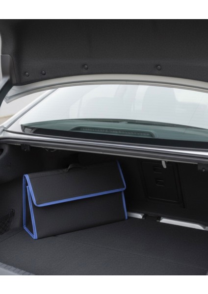 Bagaj Içi Cırt Cırtlı Organizer Çanta Mavi